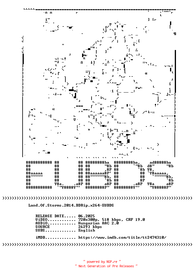 NFO for the release Land.Of.Storms.2014.iNTERNAL.BDRip.x264-EUBDS by EUBDS