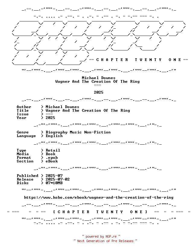 NFO for the release Michael.Downes.-.Wagner.And.The.Creation.Of.The.Ring.2025.RETAIL.EPUB.eBook-CTO by CTO