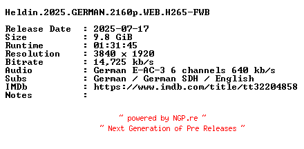 NFO for the release Heldin.2025.GERMAN.2160p.WEB.H265-FWB by FWB