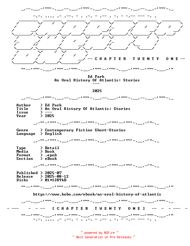 NFO for the release Ed.Park.-.An.Oral.History.Of.Atlantis.Stories.2025.RETAIL.EPUB.eBook-CTO by CTO