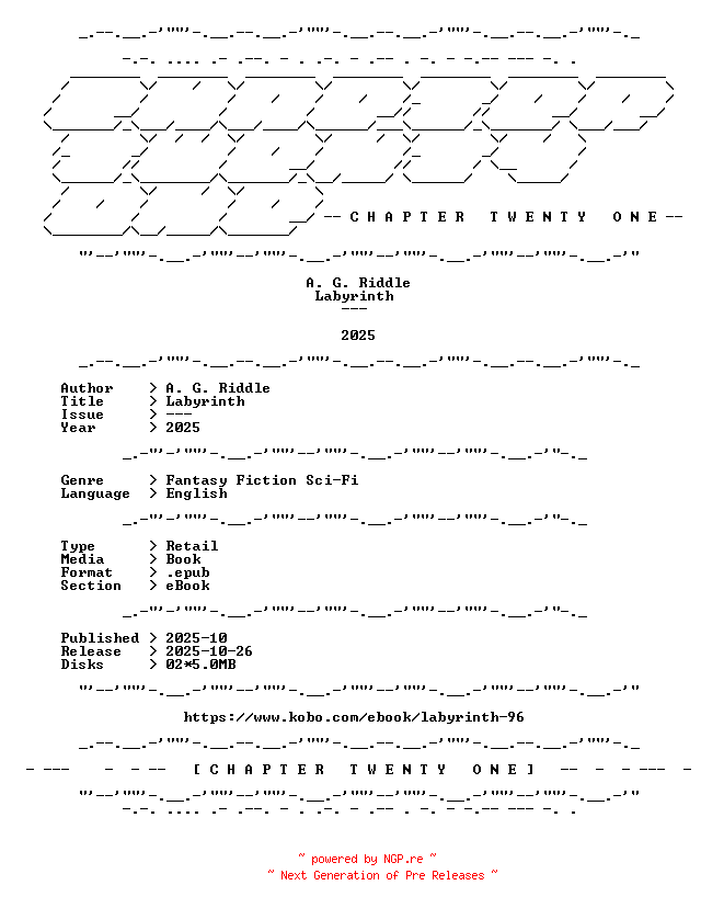 NFO for the release A.G.Riddle.-.Labyrinth.2025.RETAIL.EPUB.eBook-CTO by CTO
