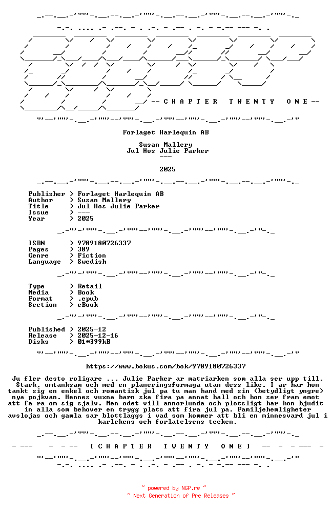 NFO for the release Susan.Mallery.-.Jul.Hos.Julie.Parker.2025.SWEDISH.RETAIL.EPUB.eBook-CTO by CTO