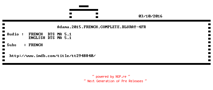 NFO for the release Life.2015.COMPLETE.FR.BLURAY-4FR by 4FR