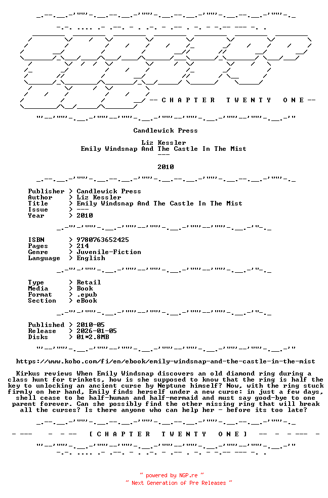 NFO for the release Liz.Kessler.-.Emily.Windsnap.And.The.Castle.In.The.Mist.2010.RETAIL.EPUB.eBook-CTO by CTO