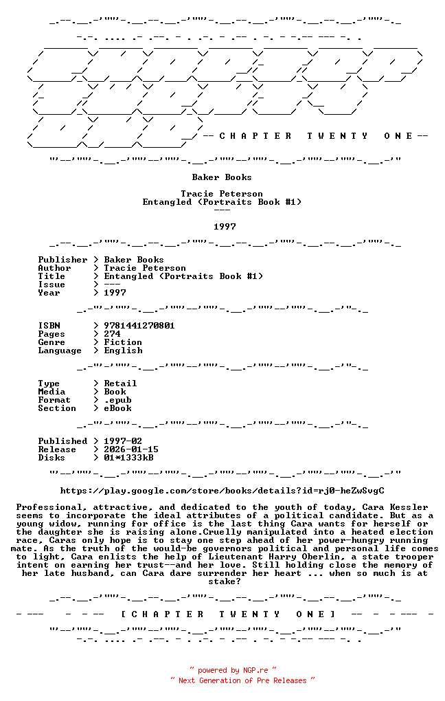 NFO for the release Tracie.Peterson.-.Entangled.Portraits.Book.1.1997.RETAIL.EPUB.eBook-CTO by CTO