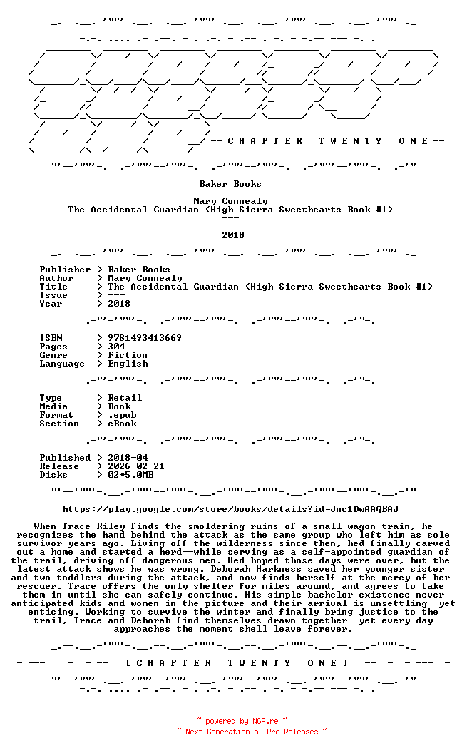 NFO for the release Mary.Connealy.-.The.Accidental.Guardian.High.Sierra.Sweethearts.Book.1.2018.RETAIL.EPUB.eBook-CTO by CTO