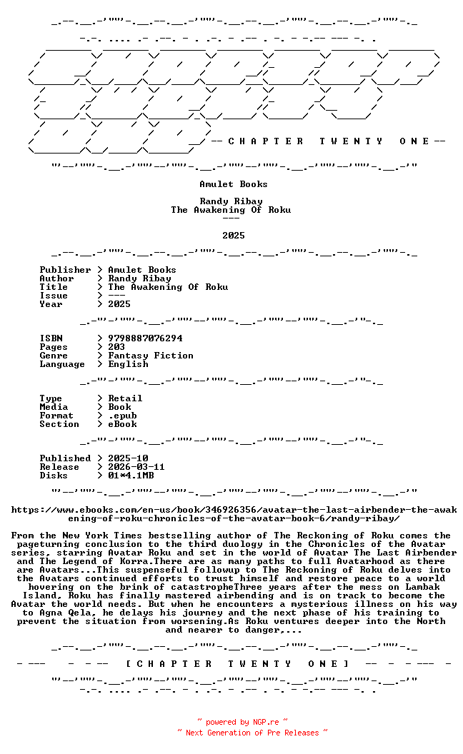 NFO for the release Randy.Ribay.-.The.Awakening.Of.Roku.2025.RETAIL.EPUB.eBook-CTO by CTO