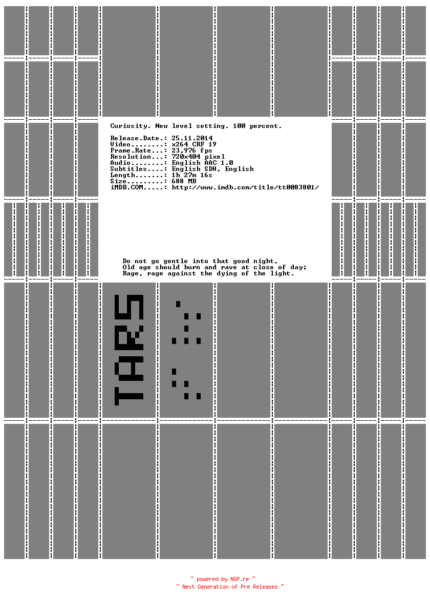 NFO for the release Deadly.Eyes.1982.BDRip.x264-TARS by TARS