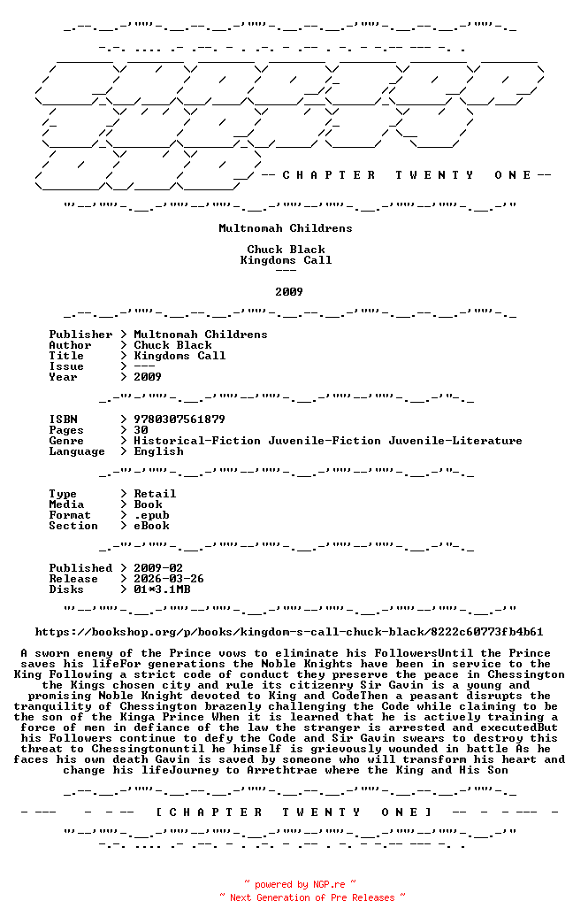 NFO for the release Chuck.Black.-.Kingdoms.Call.2009.RETAIL.EPUB.eBook-CTO by CTO