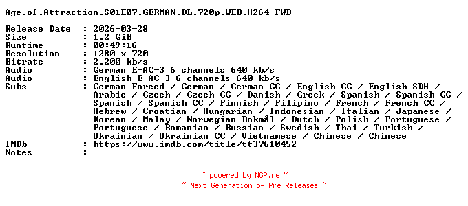 NFO for the release Age.of.Attraction.S01E07.GERMAN.DL.720p.WEB.H264-FWB by FWB