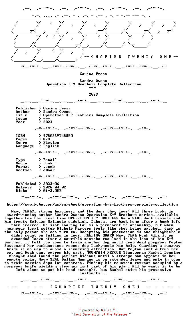 NFO for the release Sandra.Owens.-.Operation.K-9.Brothers.Complete.Collection.2023.RETAIL.EPUB.eBook-CTO by CTO