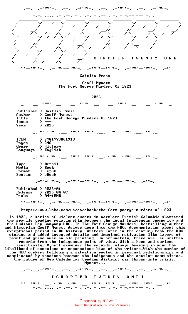 NFO for the release Geoff.Mynett.-.The.Fort.George.Murders.Of.1823.2026.RETAIL.EPUB.eBook-CTO by CTO