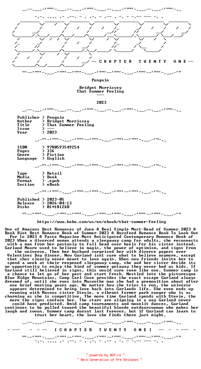 NFO for the release Bridget.Morrissey.-.That.Summer.Feeling.2023.RETAIL.EPUB.eBook-CTO by CTO