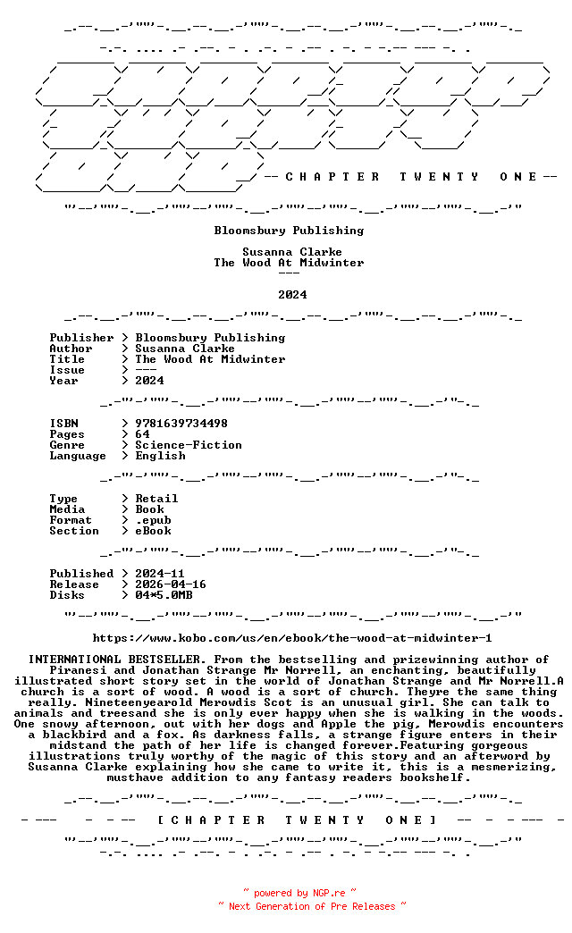 NFO for the release Susanna.Clarke.-.The.Wood.At.Midwinter.2024.RETAIL.EPUB.eBook-CTO by CTO