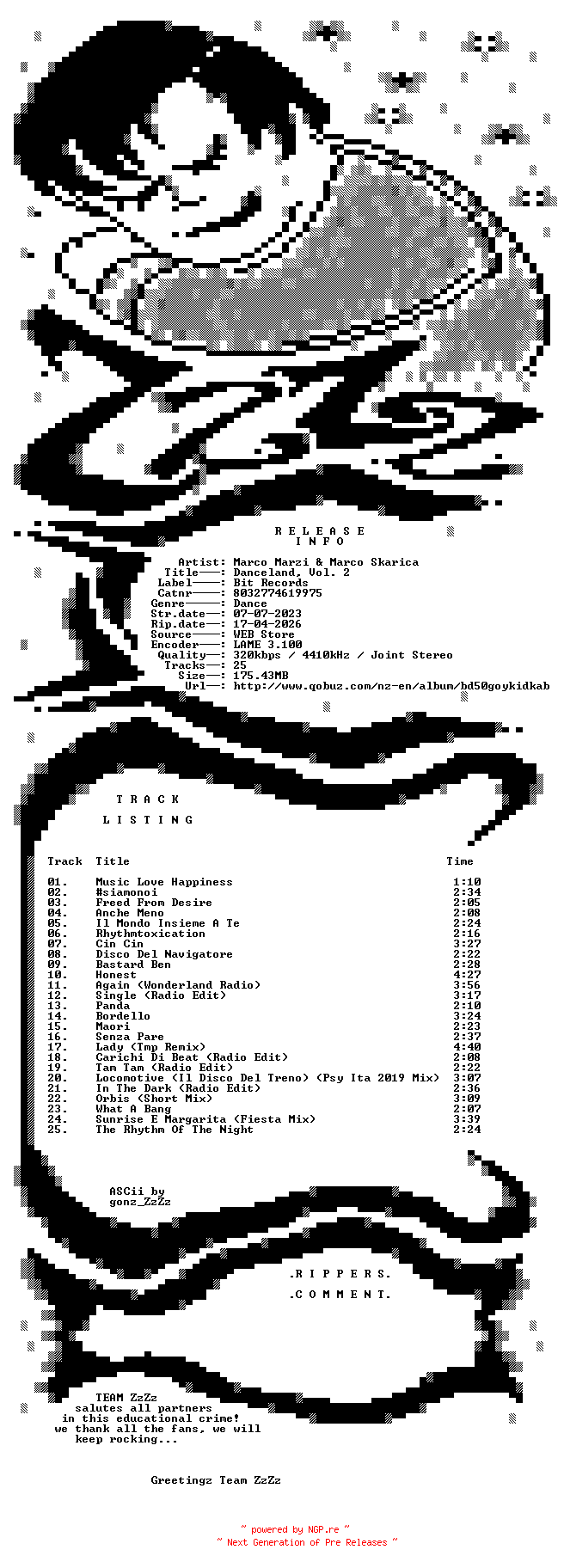 NFO for the release Marco_Marzi_and_Marco_Skarica_-_Danceland_Vol_2-(8032774619975)-WEB-IT-2023-ZzZz by ZzZz