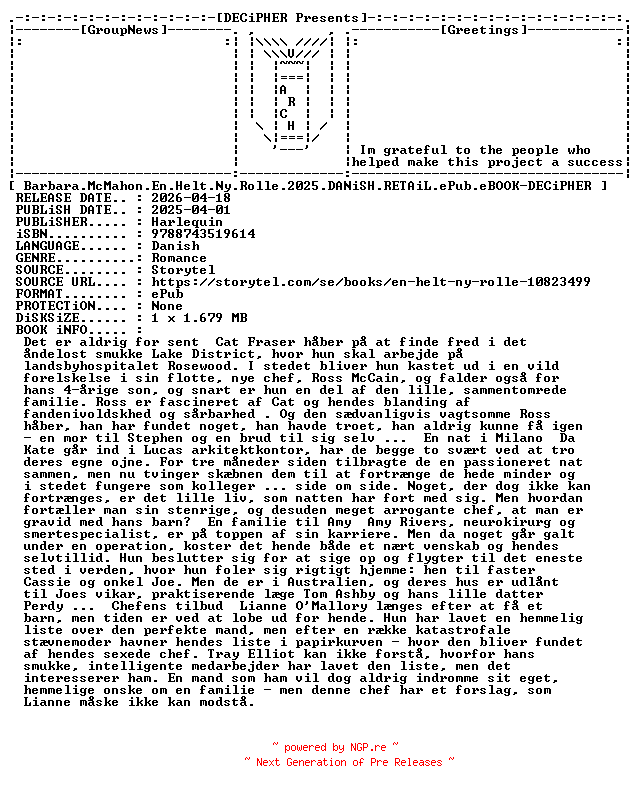 NFO for the release Barbara.McMahon.En.Helt.Ny.Rolle.2025.DANiSH.RETAiL.ePub.eBOOK-DECiPHER by DECiPHER