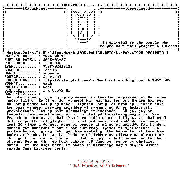 NFO for the release Meghan.Quinn.Et.Uheldigt.Match.2025.DANiSH.RETAiL.ePub.eBOOK-DECiPHER by DECiPHER
