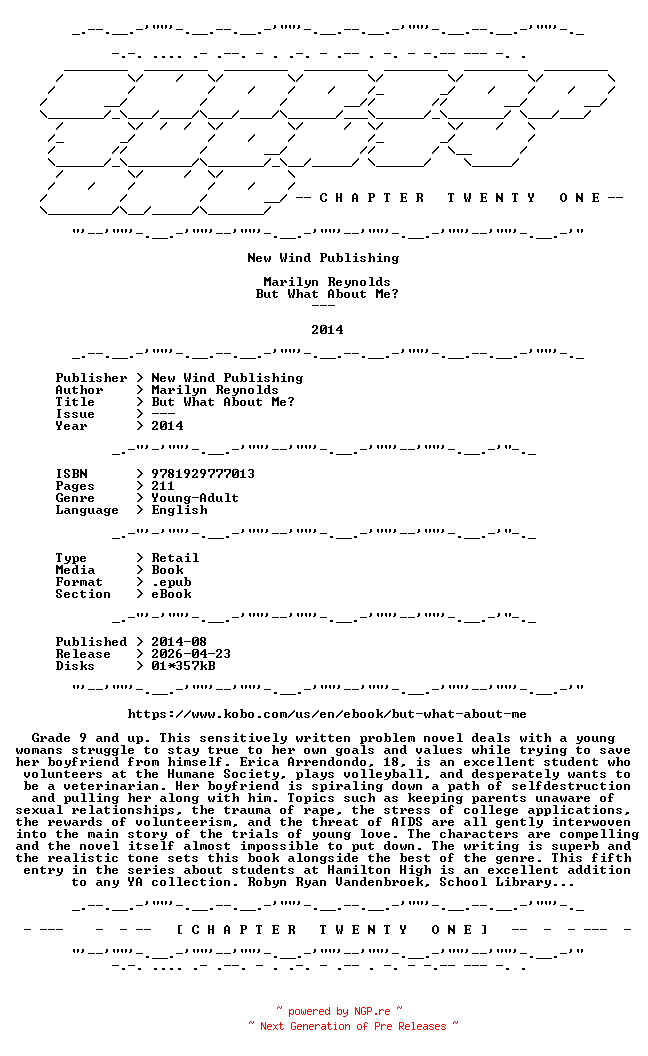 NFO for the release Marilyn.Reynolds.-.But.What.About.Me.2014.RETAIL.EPUB.eBook-CTO by CTO