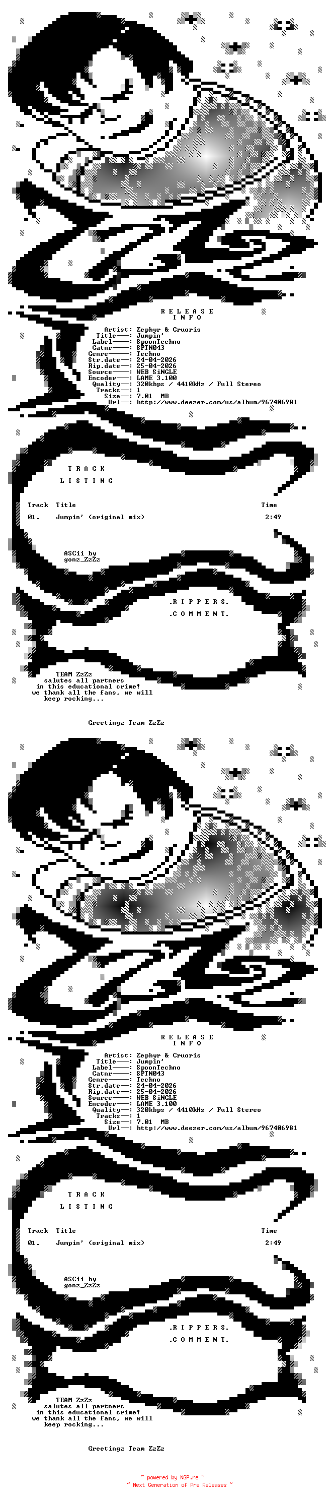 NFO for the release Zephyr_and_Cruoris_-_Jumpin-(SPTN043)-SINGLE-WEB-2026-ZzZz by ZzZz
