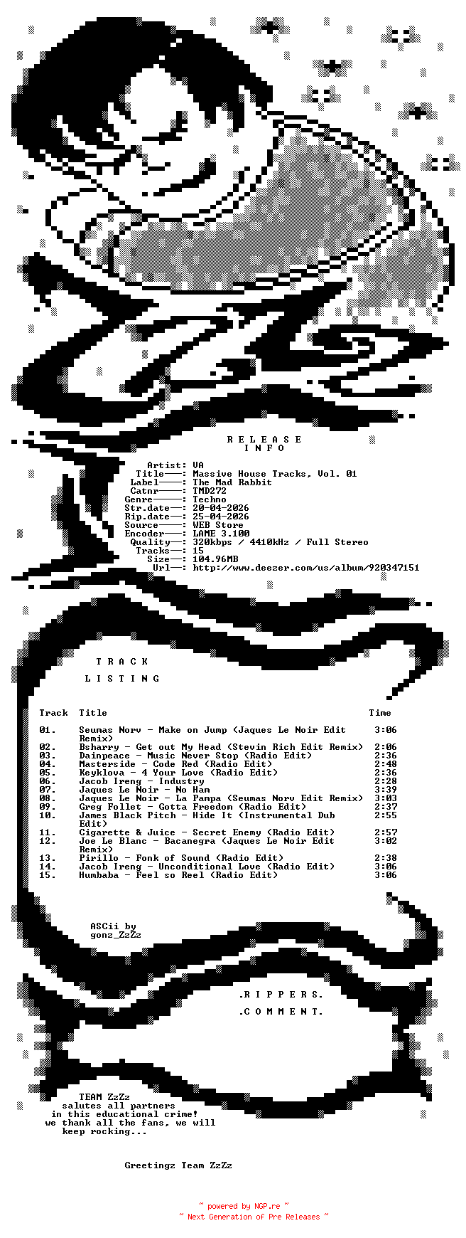 NFO for the release VA_-_Massive_House_Tracks_Vol_01-(TMD272)-WEB-2026-ZzZz by ZzZz