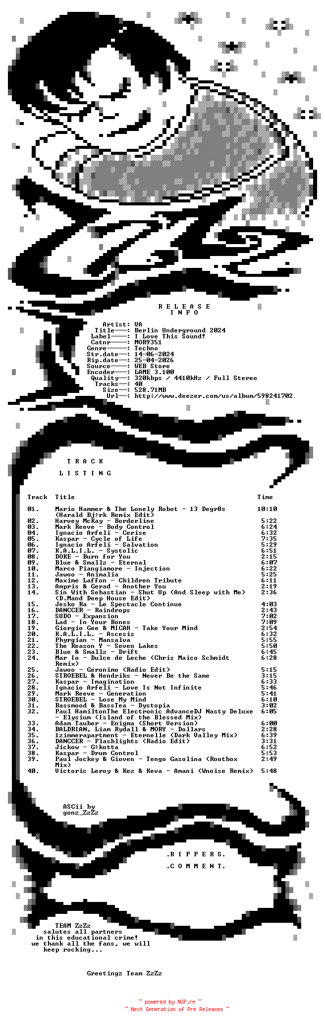 NFO for the release VA_-_Berlin_Underground_2024-(MOR9351)-WEB-2024-ZzZz by ZzZz