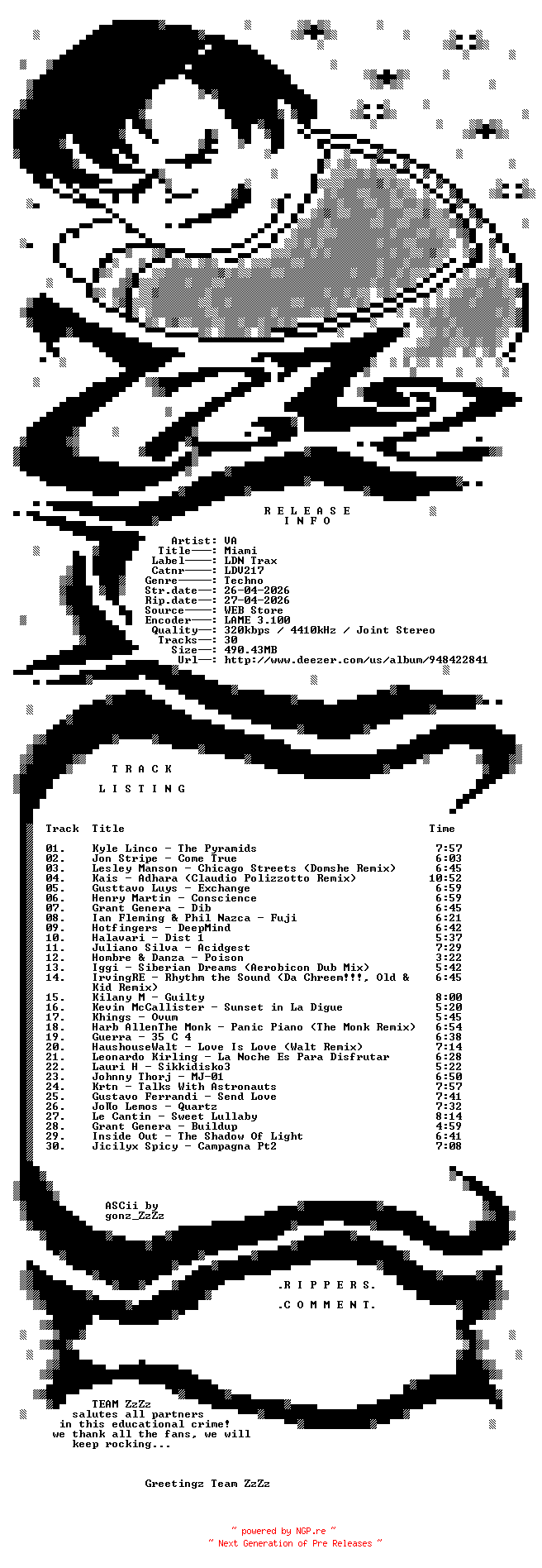 NFO for the release VA_-_Miami-(LDV217)-WEB-2026-ZzZz by ZzZz