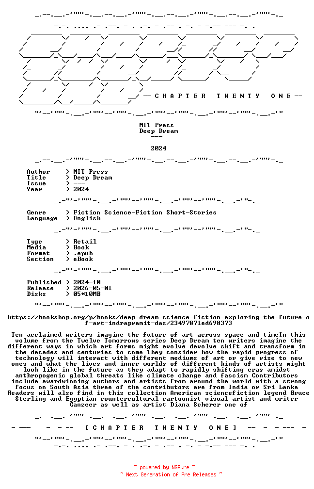 NFO for the release MIT.Press.-.Deep.Dream.2024.RETAIL.EPUB.eBook-CTO by CTO