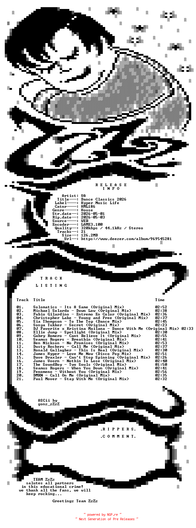 NFO for the release VA_-_Dance_Classics_2026-(HML186)-WEB-2026-ZzZz by ZzZz