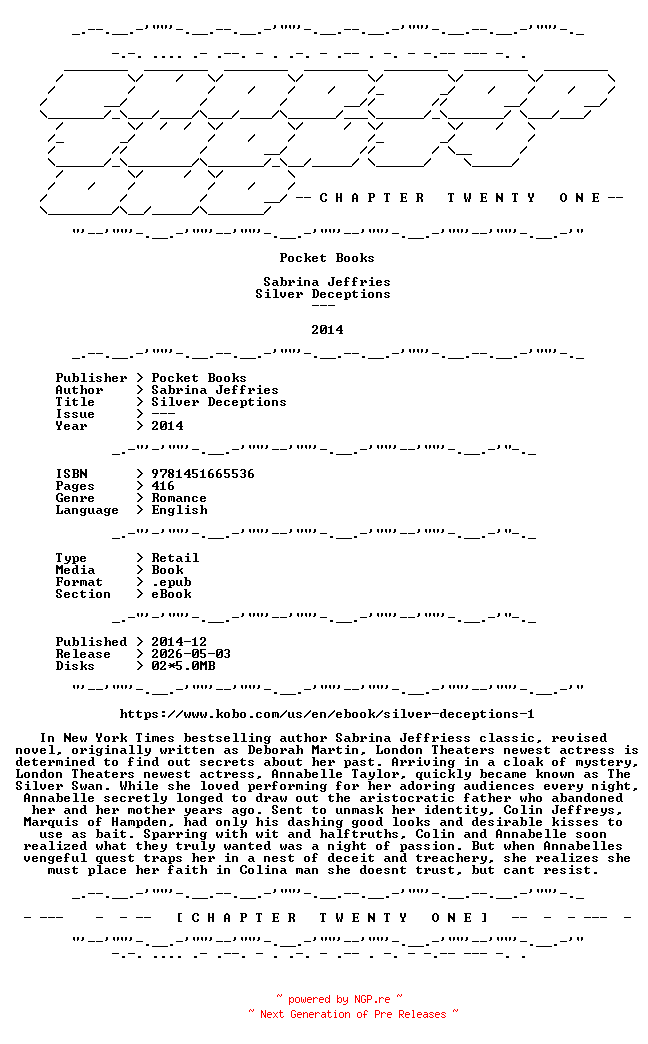 NFO for the release Sabrina.Jeffries.-.Silver.Deceptions.2014.RETAIL.EPUB.eBook-CTO by CTO