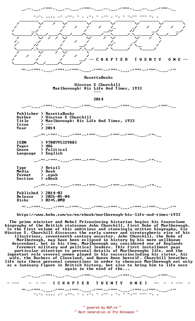 NFO for the release Winston.S.Churchill.-.Marlborough.His.Life.And.Times.1933.2014.RETAIL.EPUB.eBook-CTO by CTO