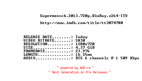 NFO for the release Supermensch.The.Legend.of.Shep.Gordon.2013.720p.BluRay.x264-IntoTheVoid by IntoTheVoid