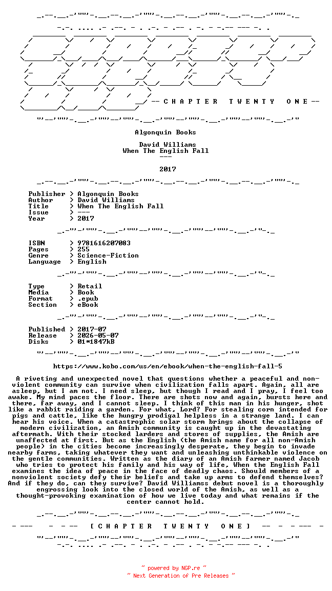 NFO for the release David.Williams.-.When.The.English.Fall.2017.RETAIL.EPUB.eBook-CTO by CTO