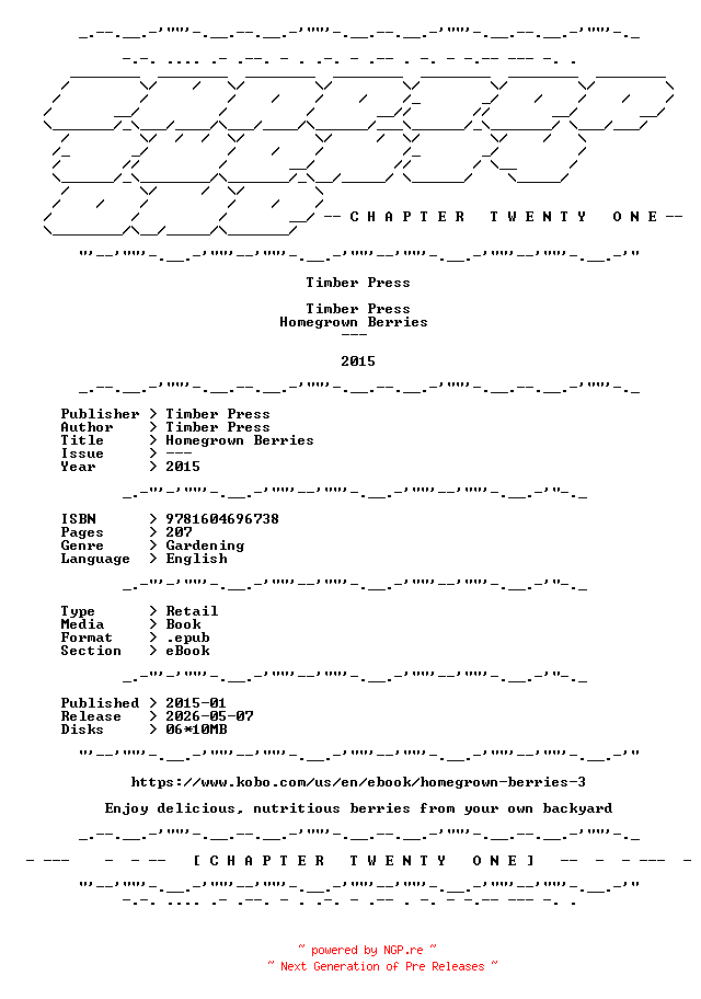 NFO for the release Timber.Press.-.Homegrown.Berries.2015.RETAIL.EPUB.eBook-CTO by CTO