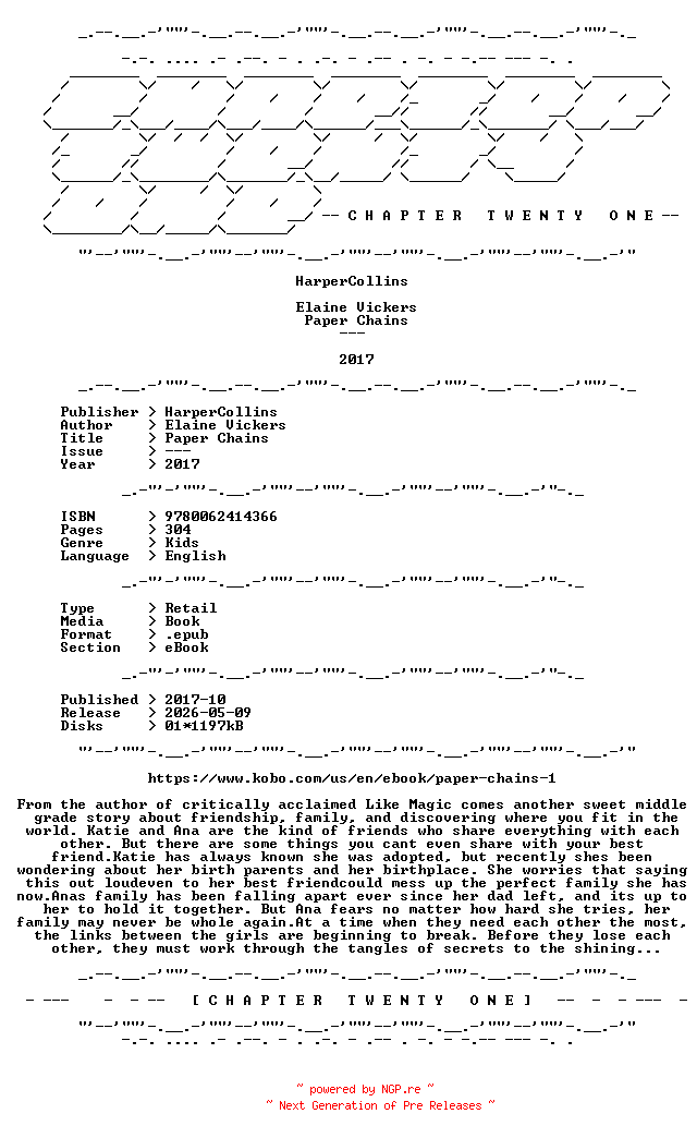 NFO for the release Elaine.Vickers.-.Paper.Chains.2017.RETAIL.EPUB.eBook-CTO by CTO