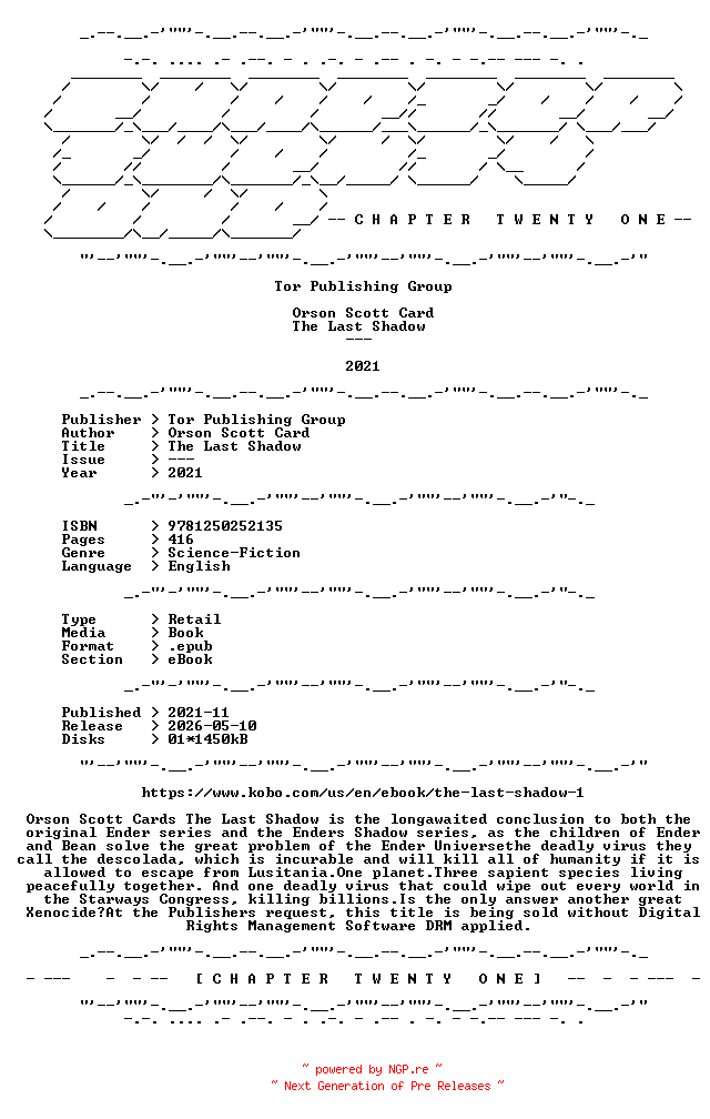 NFO for the release Orson.Scott.Card.-.The.Last.Shadow.2021.RETAIL.EPUB.eBook-CTO by CTO