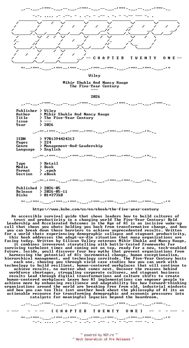 NFO for the release Wiley.-.The.Five-Year.Century.2026.RETAIL.EPUB.eBook-CTO by CTO