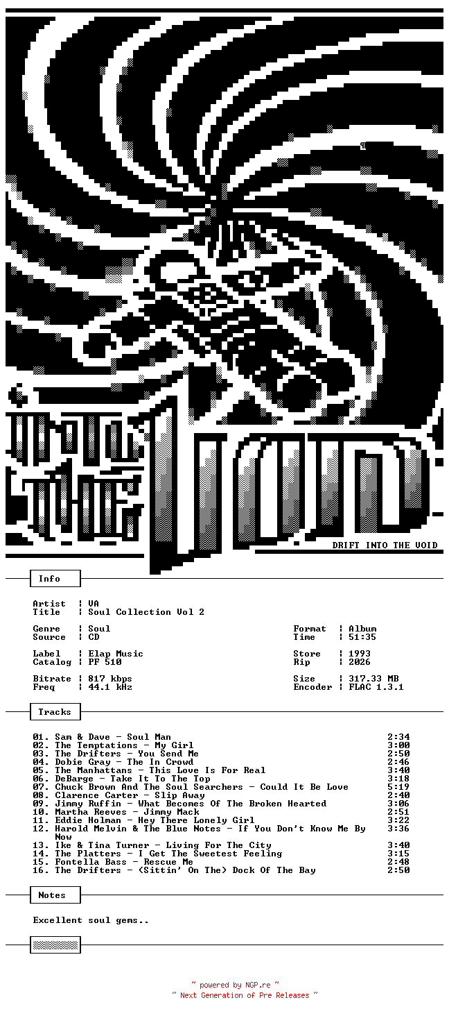 NFO for the release VA-Soul_Collection_Vol_2-CD-FLAC-1993-THEVOiD by THEVOiD