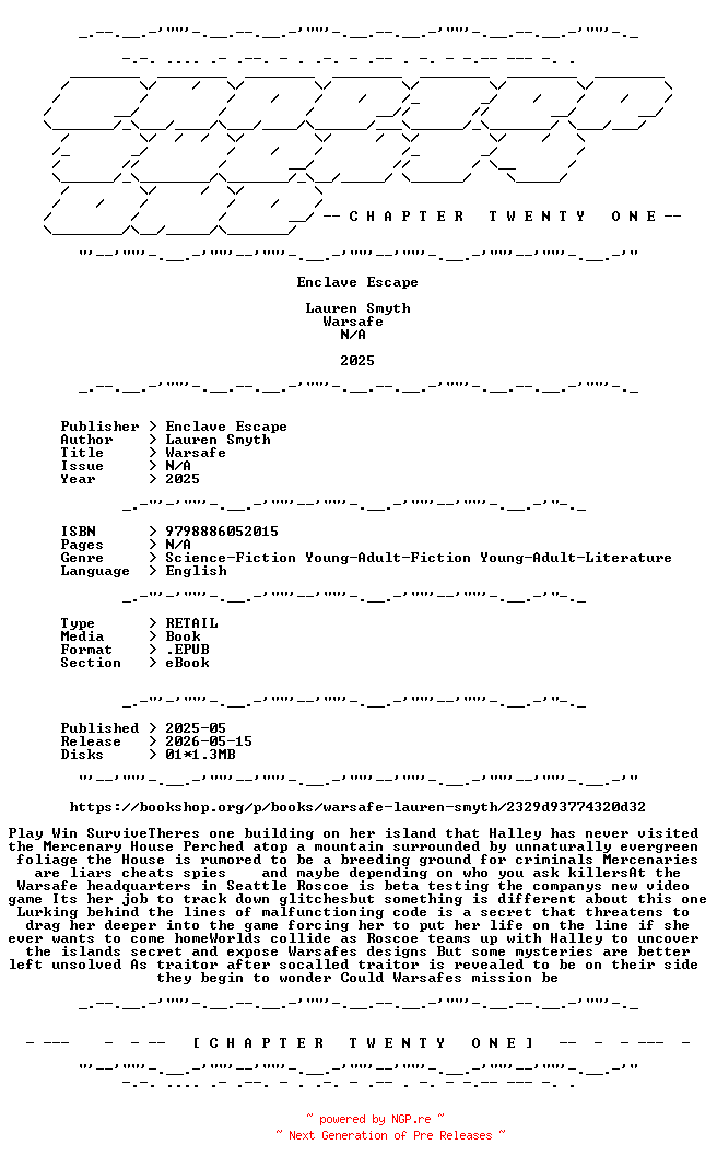 NFO for the release Lauren.Smyth.-.Warsafe.2025.RETAIL.EPUB.eBook-CTO by CTO