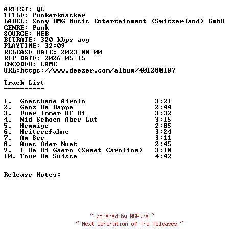 NFO for the release QL-Punkerknacker-WEB-DE-2023-SDR by SDR