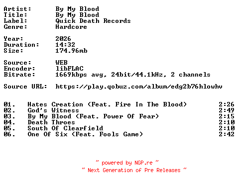 NFO for the release By_My_Blood-By_My_Blood-24BIT-WEB-FLAC-2026-VEXED by VEXED