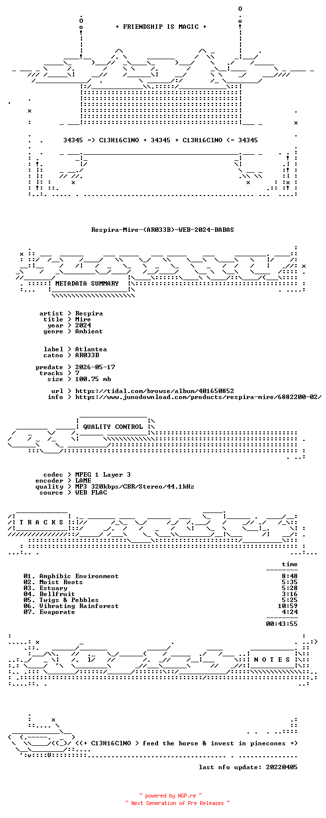 NFO for the release Respira-Mire-(AR033B)-WEB-2024-BABAS by BABAS