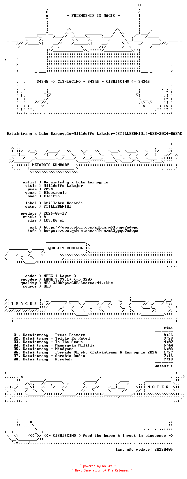 NFO for the release Dataintrang_x_Luke_Eargoggle-Milldoffs_Lakejer-(STILLEBEN101)-WEB-2024-BABAS by BABAS