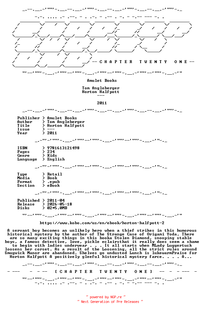 NFO for the release Tom.Angleberger.-.Horton.Halfpott.2011.RETAIL.EPUB.eBook-CTO by CTO