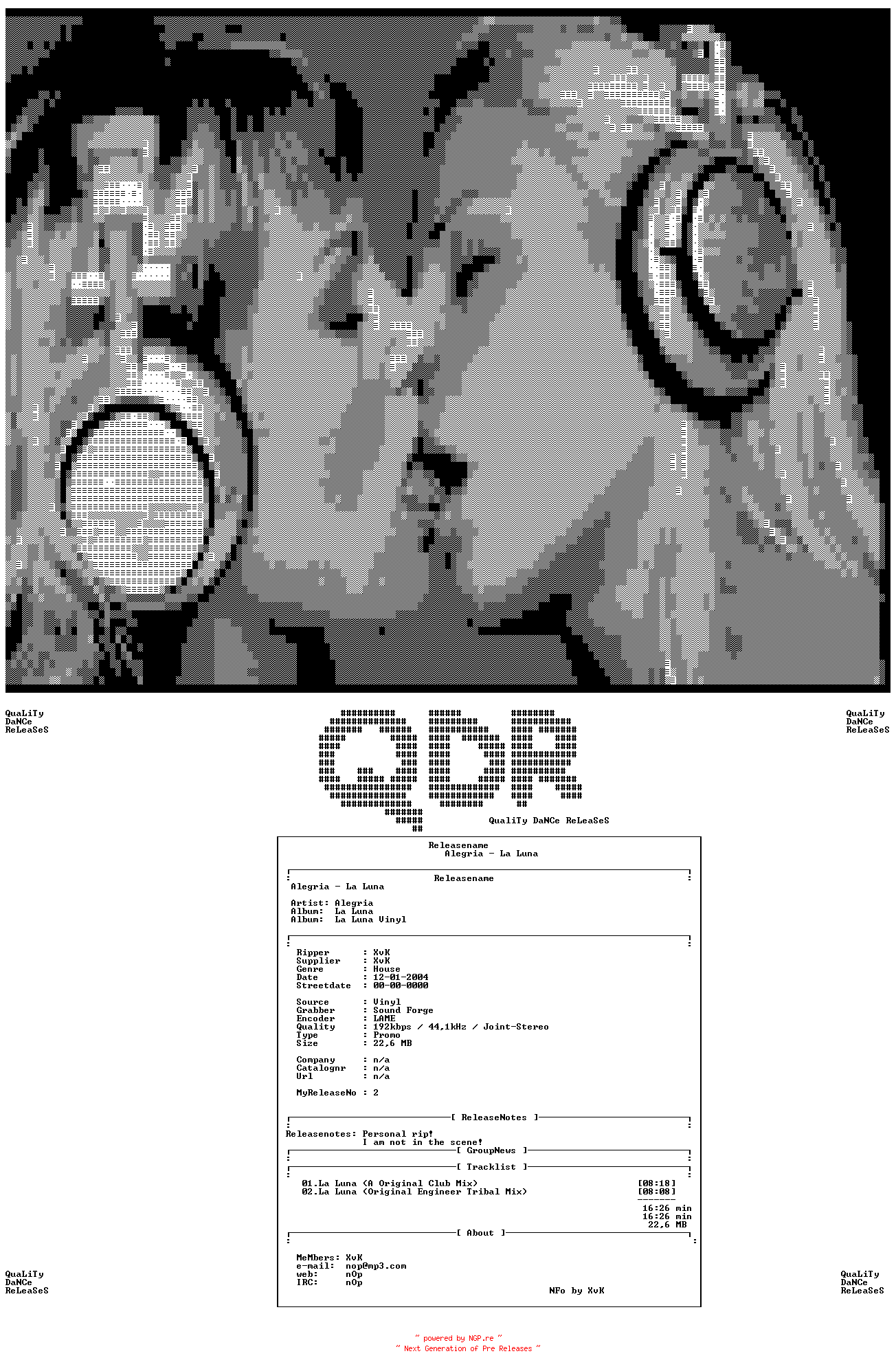 NFO for the release Alegria_-_La_Luna-Promo_Vinyl-2004-QDR by QDR
