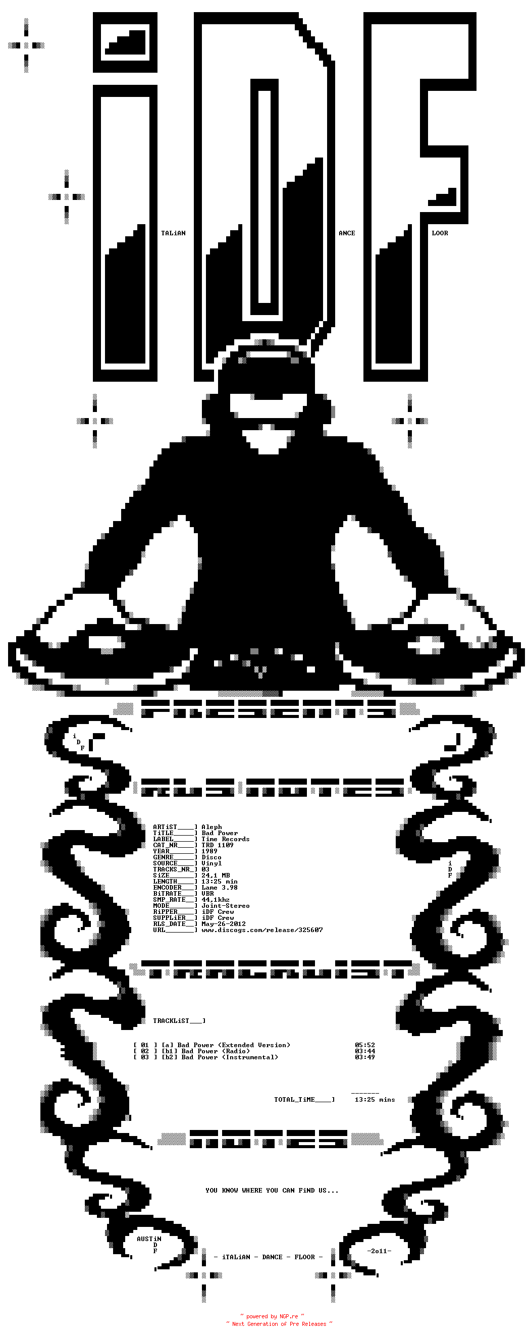 NFO for the release Aleph-Bad_Power-(TRD1109)-Vinyl-1989-iDF by iDF