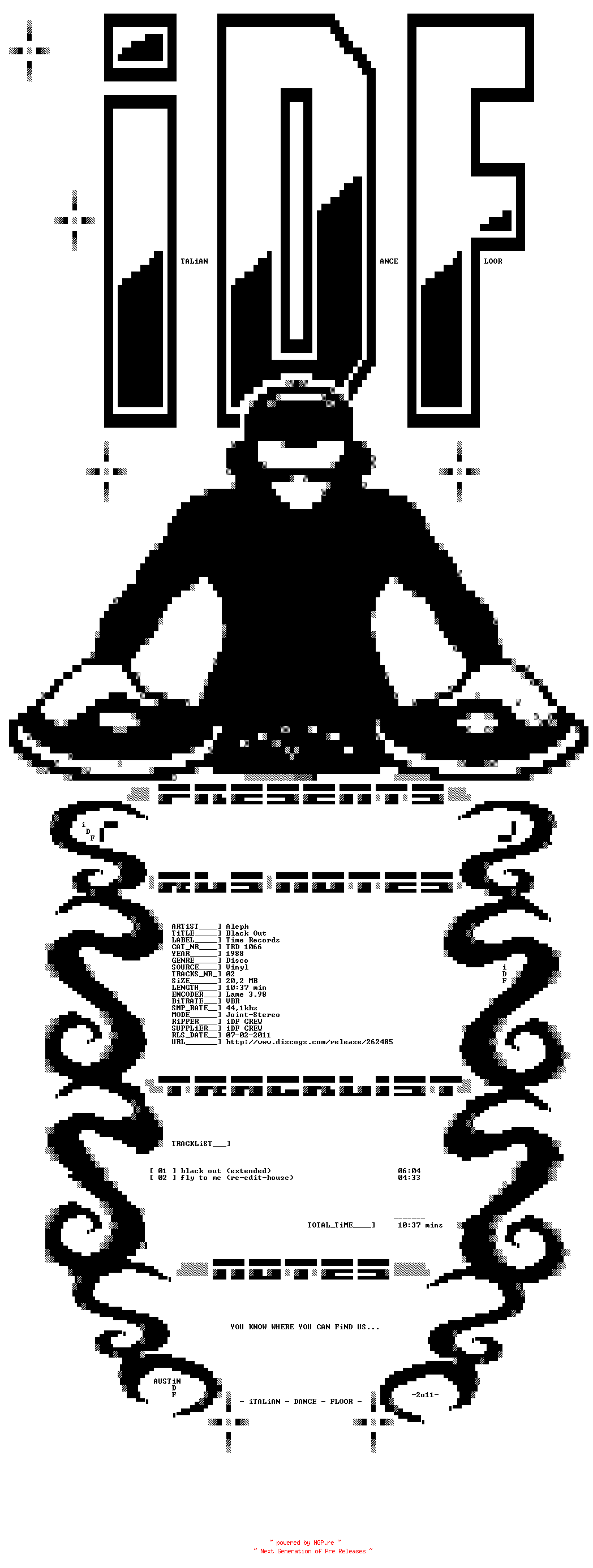 NFO for the release Aleph-Black_Out-(TRD1066)-Vinyl-1988-iDF by iDF