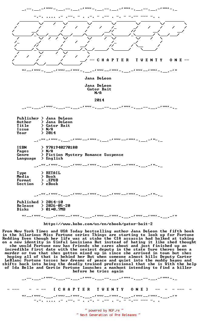 NFO for the release Jana.DeLeon.-.Gator.Bait.2014.RETAIL.EPUB.eBook-CTO by CTO
