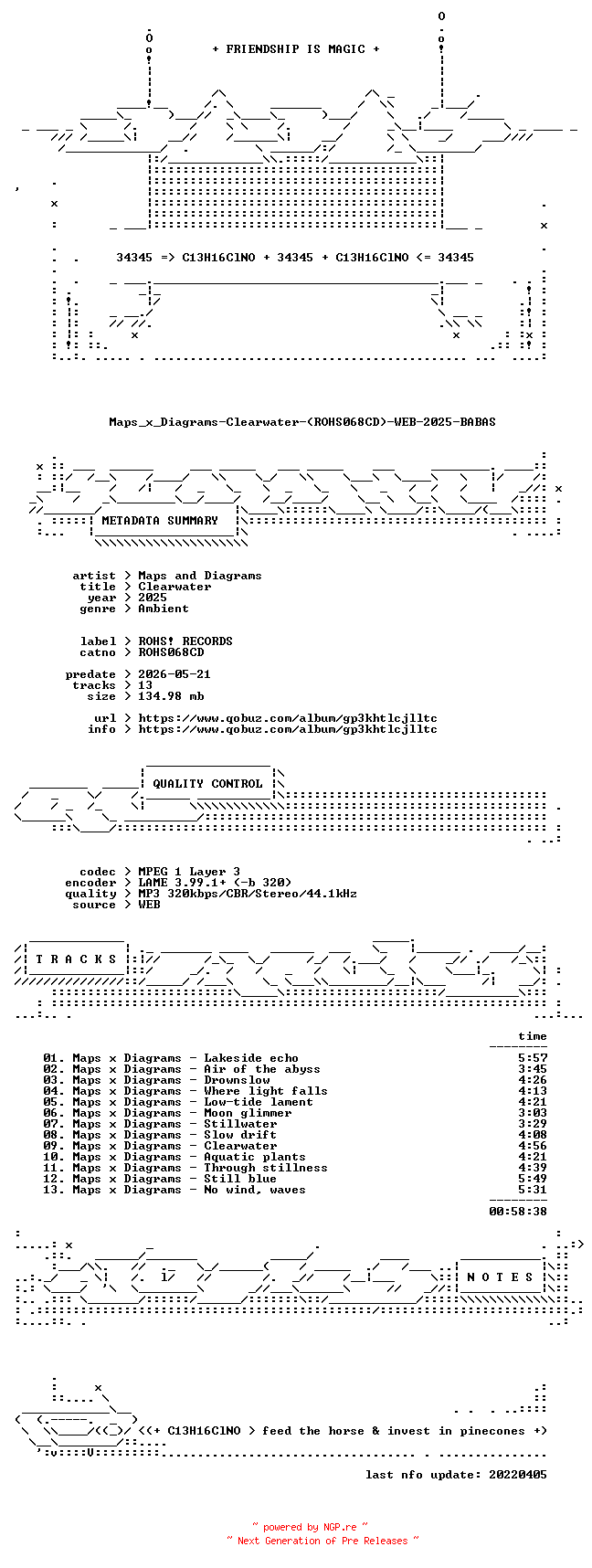 NFO for the release Maps_x_Diagrams-Clearwater-(ROHS068CD)-WEB-2025-BABAS by BABAS