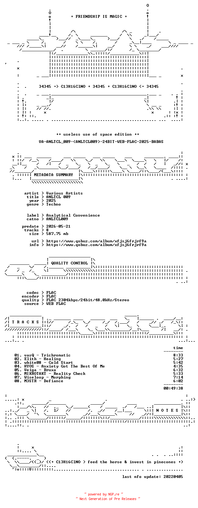NFO for the release VA-ANLTCL_009-(ANLTCL009)-24BIT-WEB-FLAC-2025-BABAS by BABAS