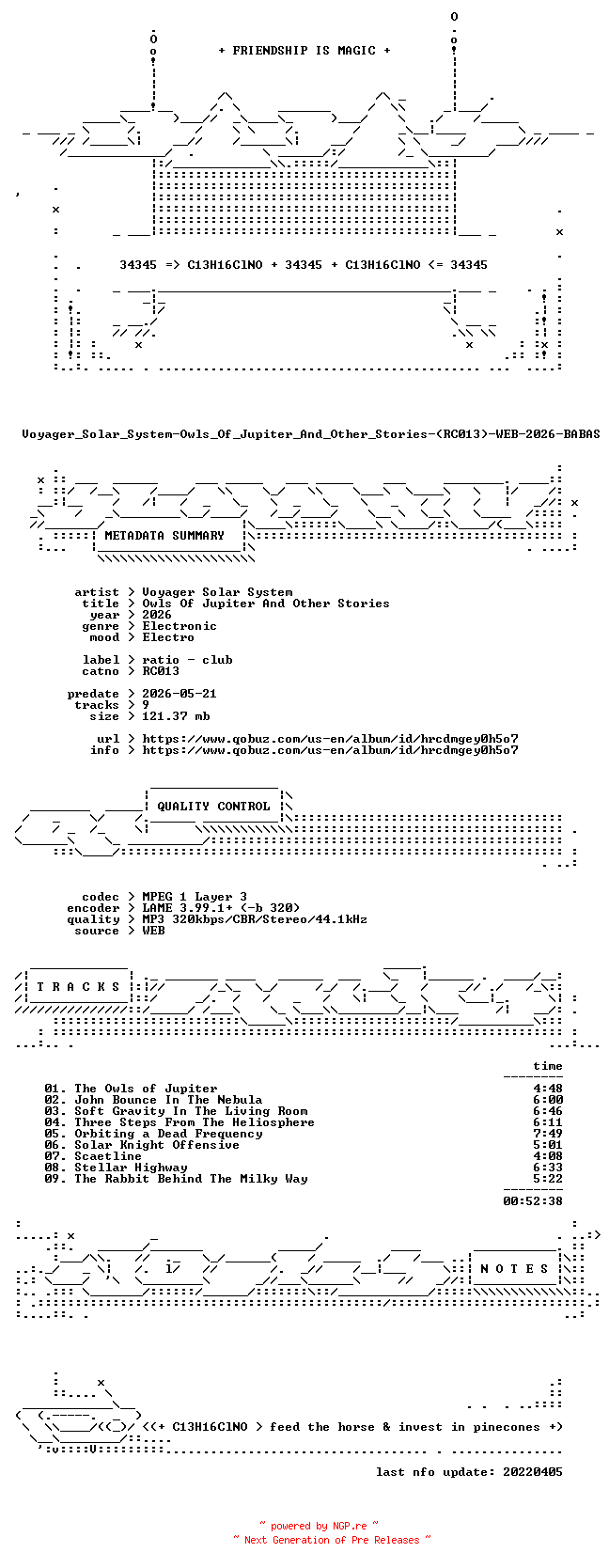 NFO for the release Voyager_Solar_System-Owls_Of_Jupiter_And_Other_Stories-(RC013)-WEB-2026-BABAS by BABAS